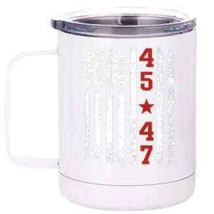 Funny Qr President Trump Dance Code 12 oz Stainless Steel Tumbler Cup