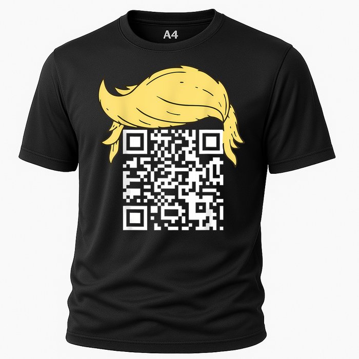 Funny Qr President Trump Dance Code Cooling Performance Crew T-Shirt