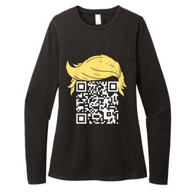 Funny Qr President Trump Dance Code Womens CVC Long Sleeve Shirt