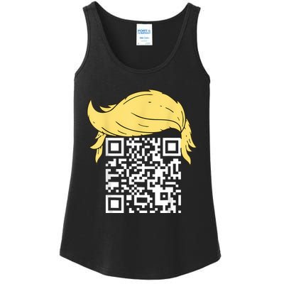 Funny Qr President Trump Dance Code Ladies Essential Tank