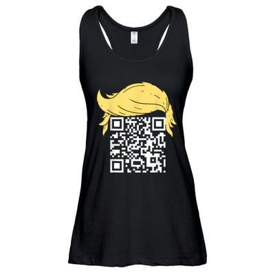 Funny Qr President Trump Dance Code Ladies Essential Flowy Tank