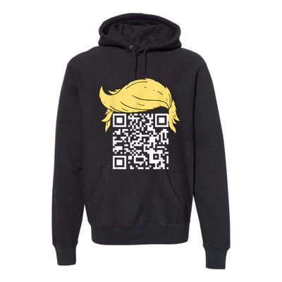 Funny Qr President Trump Dance Code Premium Hoodie