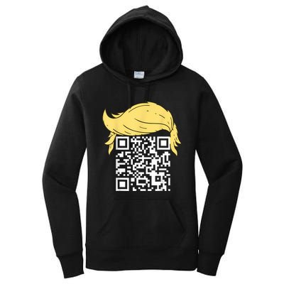 Funny Qr President Trump Dance Code Women's Pullover Hoodie