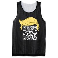 Funny Qr President Trump Dance Code Mesh Reversible Basketball Jersey Tank