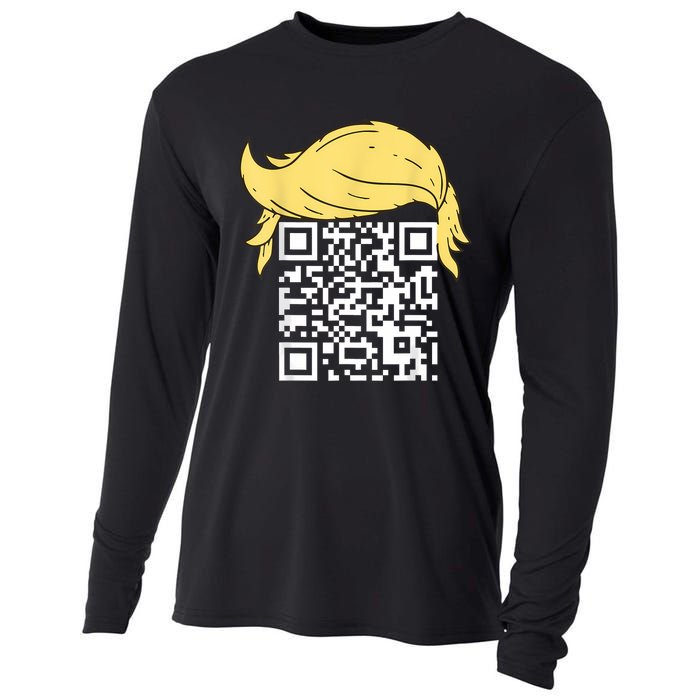 Funny Qr President Trump Dance Code Cooling Performance Long Sleeve Crew