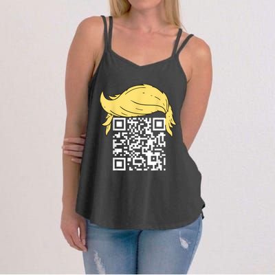 Funny Qr President Trump Dance Code Women's Strappy Tank