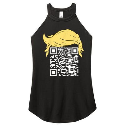 Funny Qr President Trump Dance Code Women's Perfect Tri Rocker Tank