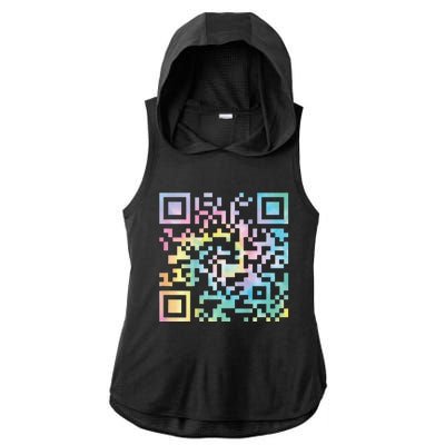 Funny Qr President Trump 4547trump Dancing Code Ladies PosiCharge Tri-Blend Wicking Draft Hoodie Tank