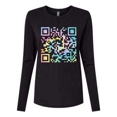 Funny Qr President Trump 4547trump Dancing Code Womens Cotton Relaxed Long Sleeve T-Shirt