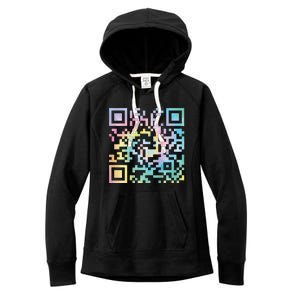 Funny Qr President Trump 4547trump Dancing Code Women's Fleece Hoodie