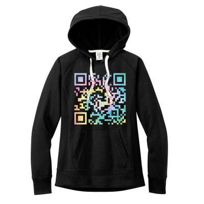 Funny Qr President Trump 4547trump Dancing Code Women's Fleece Hoodie