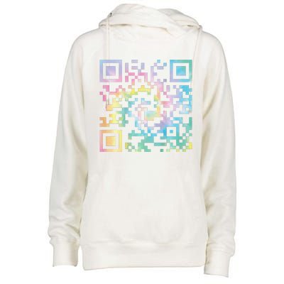 Funny Qr President Trump 4547trump Dancing Code Womens Funnel Neck Pullover Hood