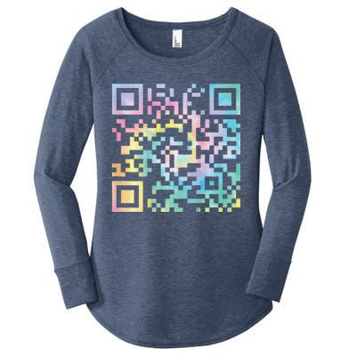 Funny Qr President Trump 4547trump Dancing Code Women's Perfect Tri Tunic Long Sleeve Shirt