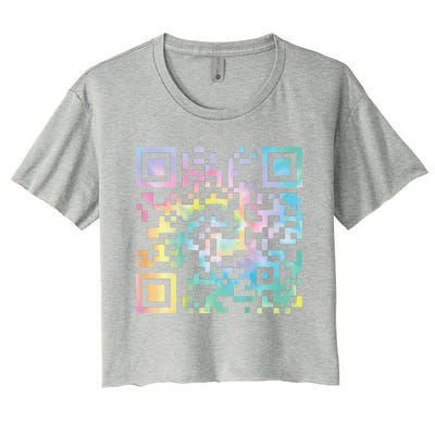 Funny Qr President Trump 4547trump Dancing Code Women's Crop Top Tee