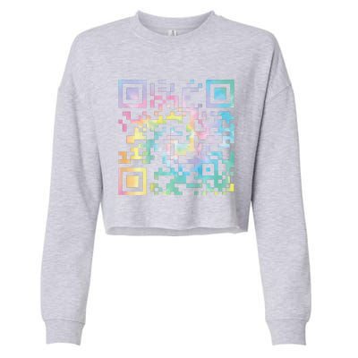 Funny Qr President Trump 4547trump Dancing Code Cropped Pullover Crew