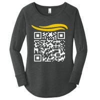 Funny Qr President Trump Dance Code Gift Women's Perfect Tri Tunic Long Sleeve Shirt