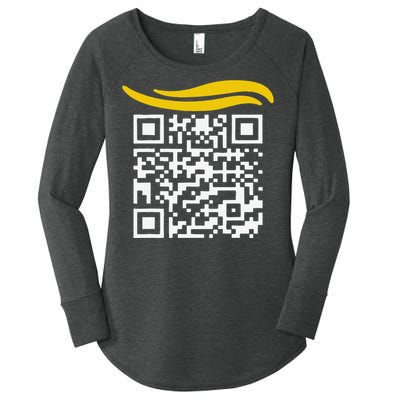 Funny Qr President Trump Dance Code Gift Women's Perfect Tri Tunic Long Sleeve Shirt