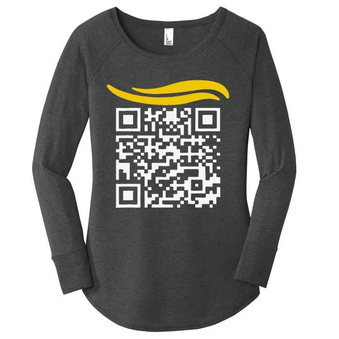 Funny Qr President Trump Dance Code Gift Women's Perfect Tri Tunic Long Sleeve Shirt