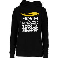 Funny Qr President Trump Dance Code Gift Womens Funnel Neck Pullover Hood