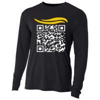 Funny Qr President Trump Dance Code Gift Cooling Performance Long Sleeve Crew