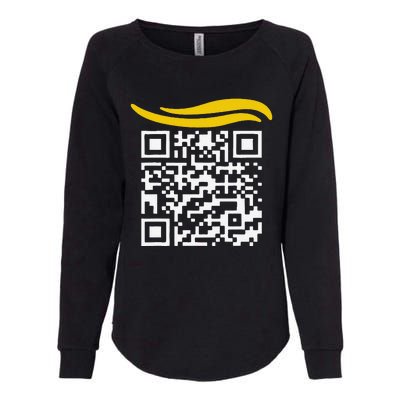 Funny Qr President Trump Dance Code Gift Womens California Wash Sweatshirt