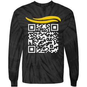 Funny Qr President Trump Dance Code Gift Tie-Dye Long Sleeve Shirt