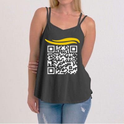 Funny Qr President Trump Dance Code Gift Women's Strappy Tank