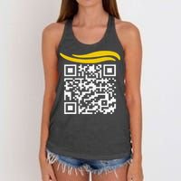 Funny Qr President Trump Dance Code Gift Women's Knotted Racerback Tank