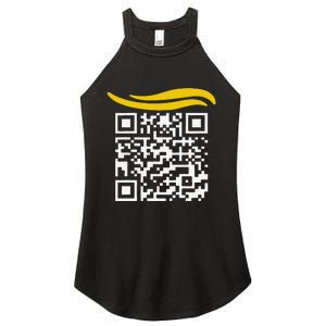 Funny Qr President Trump Dance Code Gift Women's Perfect Tri Rocker Tank