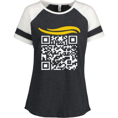 Funny Qr President Trump Dance Code Gift Enza Ladies Jersey Colorblock Tee