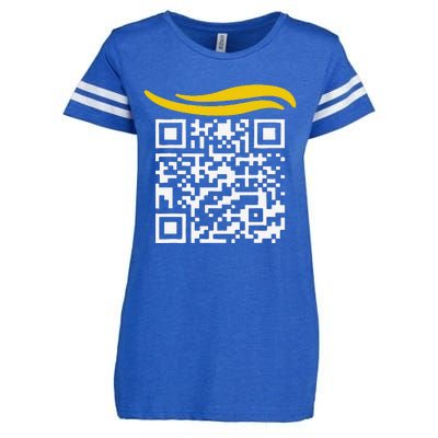 Funny Qr President Trump Dance Code Gift Enza Ladies Jersey Football T-Shirt