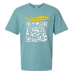 Funny Qr President Trump Dance Code Gift Sueded Cloud Jersey T-Shirt