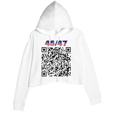 Funny Qr President Trump 4547 Trump Dancing Code Crop Fleece Hoodie