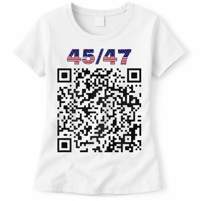 Funny Qr President Trump 4547 Trump Dancing Code Womens T-Shirt