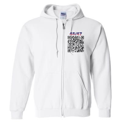 Funny Qr President Trump 4547 Trump Dancing Code Full Zip Hoodie