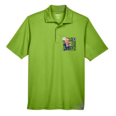 Funny Qr President Trump Dance Code 4547 Maga Trump 2024 Men's Origin Performance Pique Polo