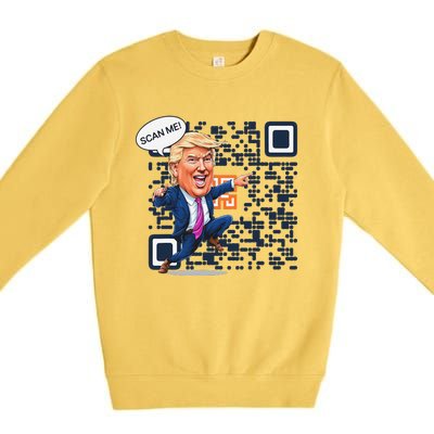 Funny Qr President Trump Dance Code 4547 Maga Trump 2024 Premium Crewneck Sweatshirt