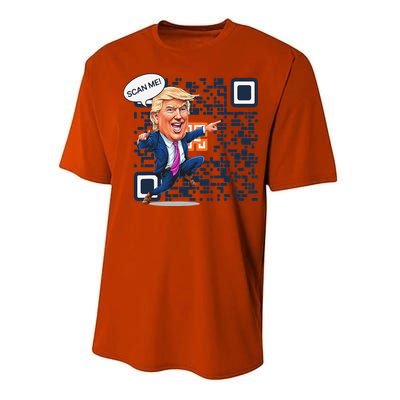 Funny Qr President Trump Dance Code 4547 Maga Trump 2024 Performance Sprint T-Shirt