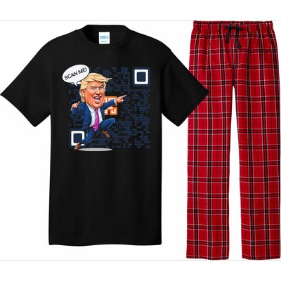 Funny Qr President Trump Dance Code 4547 Maga Trump 2024 Pajama Set