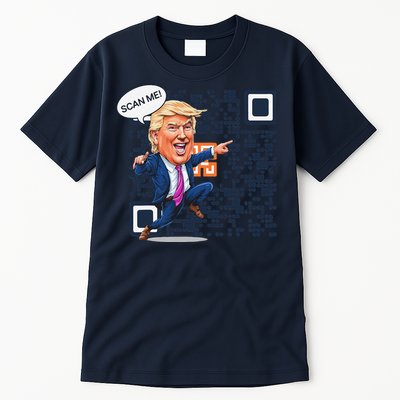 Funny Qr President Trump Dance Code 4547 Maga Trump 2024 Tall T-Shirt