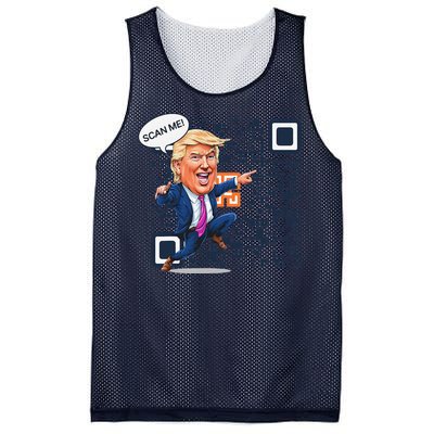 Funny Qr President Trump Dance Code 4547 Maga Trump 2024 Mesh Reversible Basketball Jersey Tank