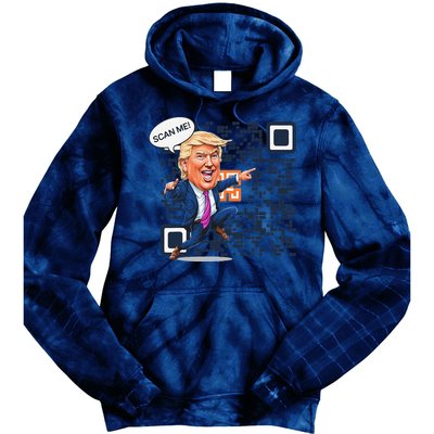 Funny Qr President Trump Dance Code 4547 Maga Trump 2024 Tie Dye Hoodie