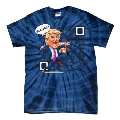 Funny Qr President Trump Dance Code 4547 Maga Trump 2024 Tie-Dye T-Shirt