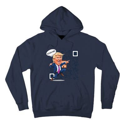 Funny Qr President Trump Dance Code 4547 Maga Trump 2024 Tall Hoodie