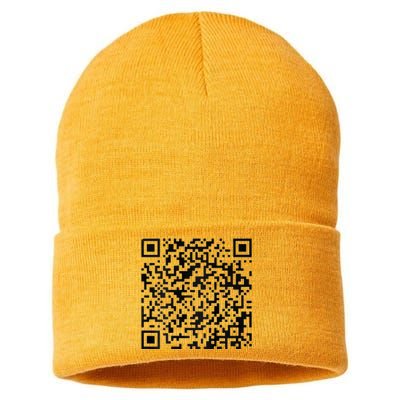 Funny Qr President Trump 4547 Trump Dancing Code Sustainable Knit Beanie