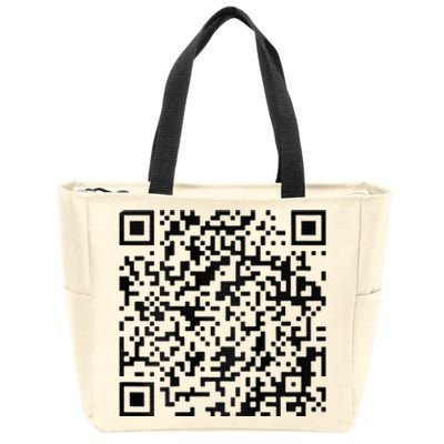 Funny Qr President Trump 4547 Trump Dancing Code Zip Tote Bag