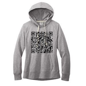 Funny Qr President Trump 4547 Trump Dancing Code Women's Fleece Hoodie