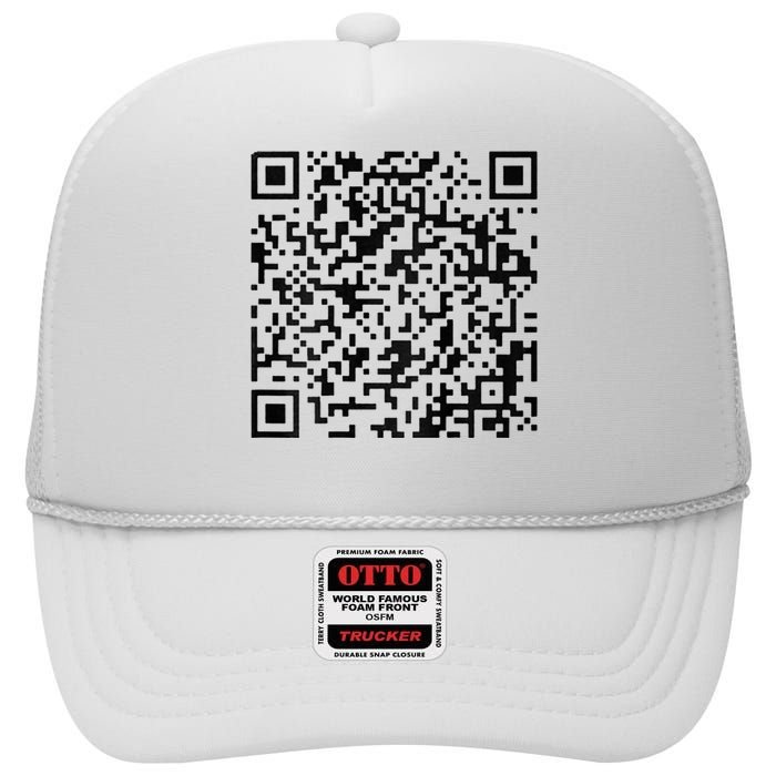 Funny Qr President Trump 4547 Trump Dancing Code High Crown Mesh Back Trucker Hat