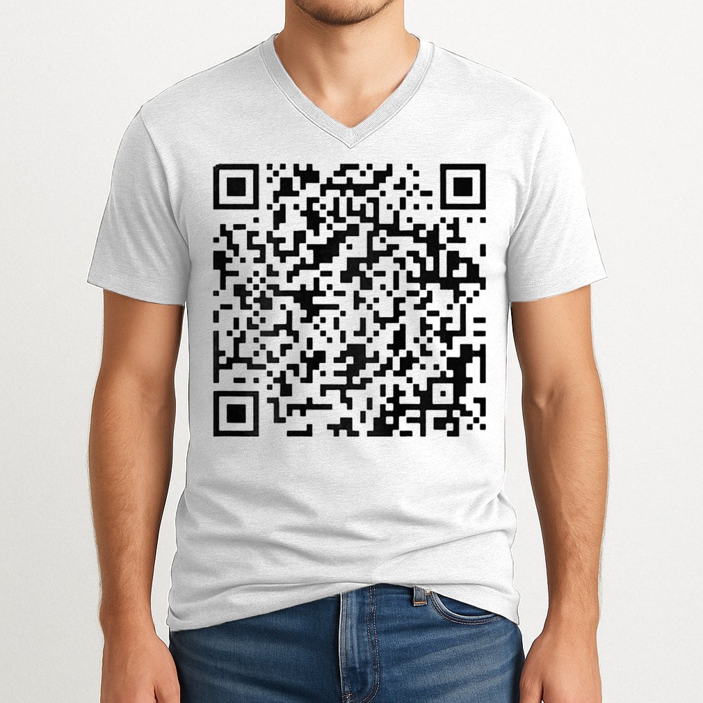 Funny Qr President Trump 4547 Trump Dancing Code V-Neck T-Shirt