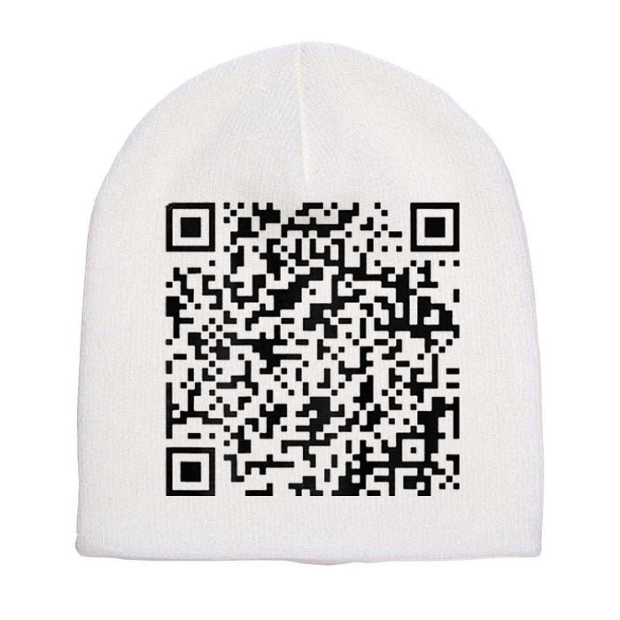 Funny Qr President Trump 4547 Trump Dancing Code Short Acrylic Beanie